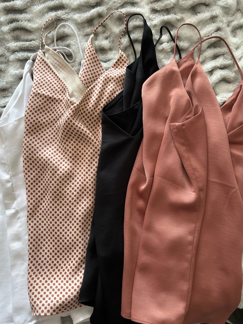Express Cami Tops - Rose, Black, White, & Polka Dot
